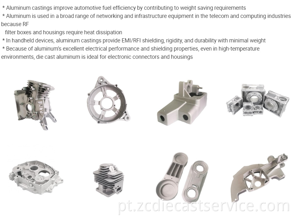 Die Casting Aluminium Zinc Spare Parts e Die Casting Products